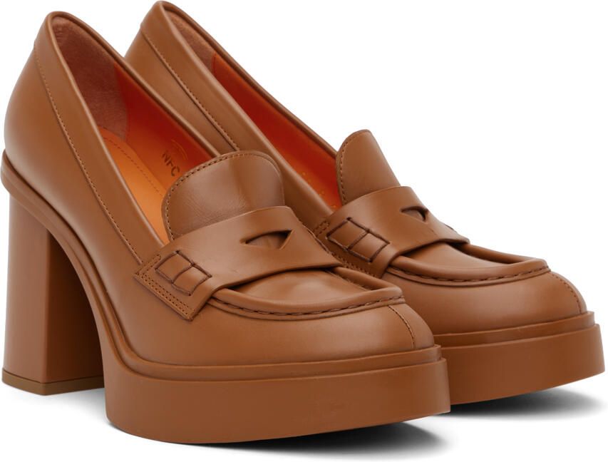 Santoni Tan High-Heel Pumps - Picture 2