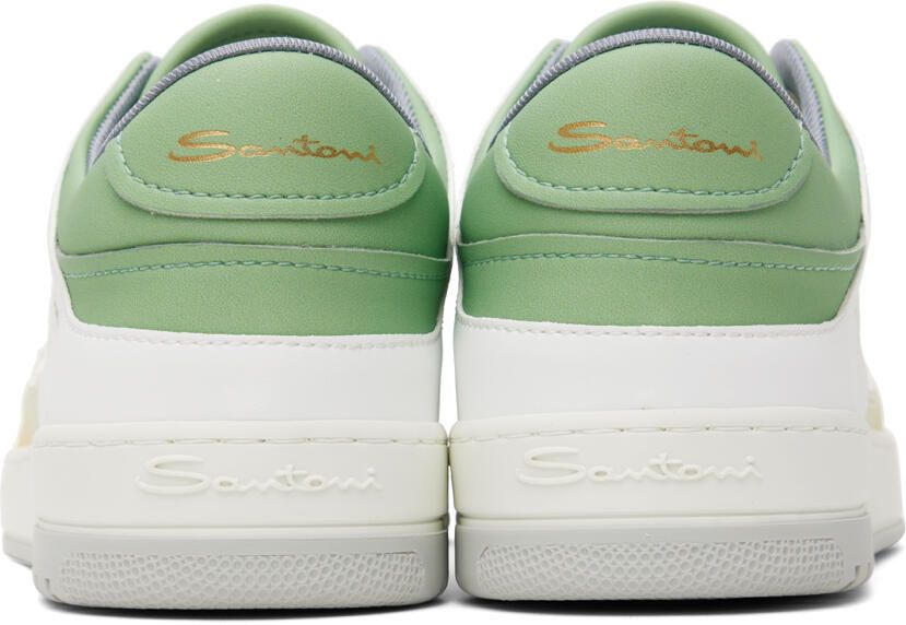 Santoni White Gradient Sneakers