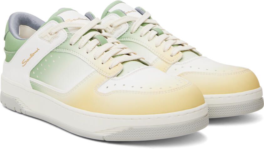 Santoni White Gradient Sneakers - Picture 2