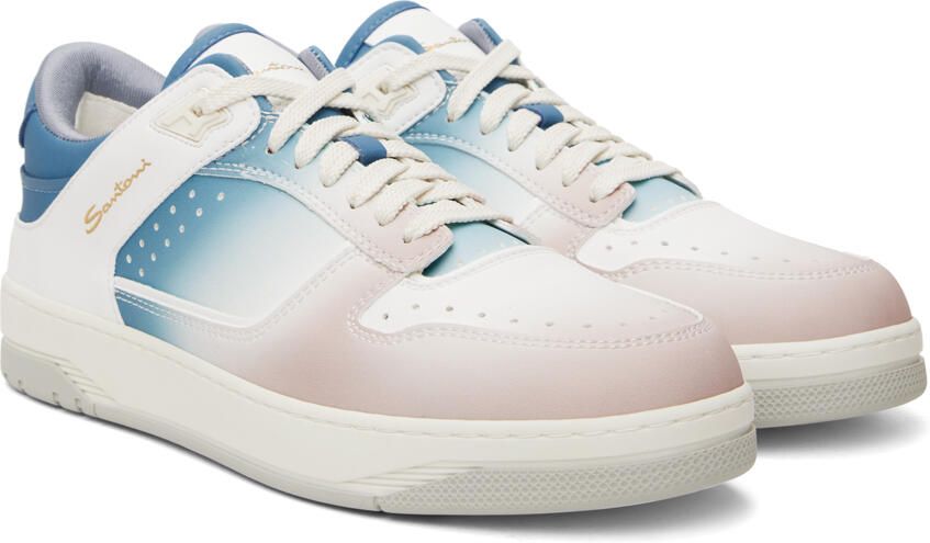 Santoni White Gradient Sneakers - Picture 2