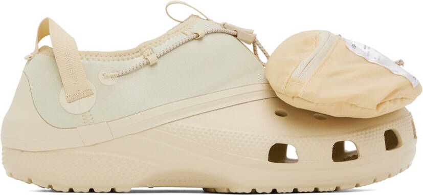 Satisfy Beige Crocs Edition Classic Clogs - Picture 5