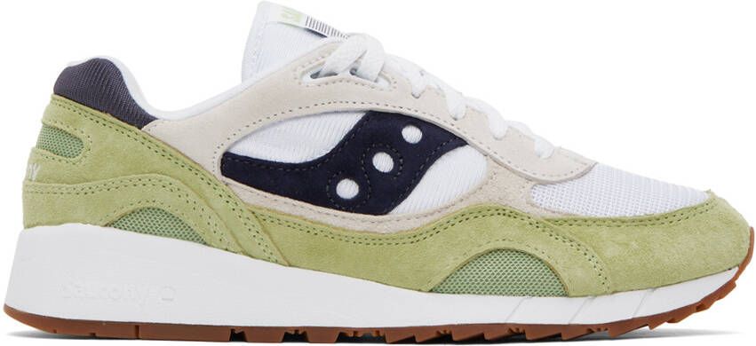Saucony Green & White Shadow 6000 Sneakers - Picture 4