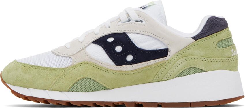 Saucony Green & White Shadow 6000 Sneakers - Picture 3