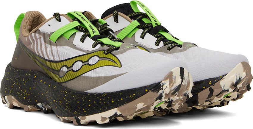 Saucony White & Taupe Endorphin Edge Sneakers - Picture 2