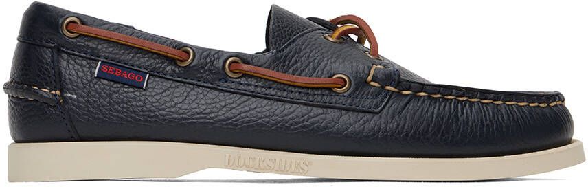 Sebago Navy Portland Martellato Boat Shoes - Picture 5