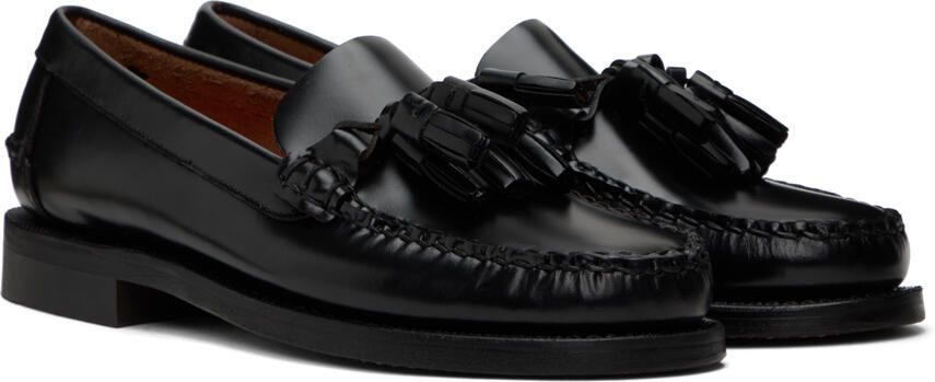 Sebago Black Dan Triple Fringe Loafers - Picture 2