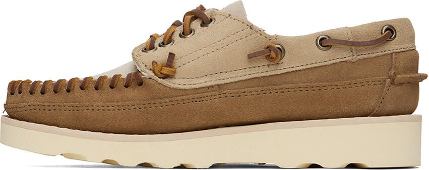 Sebago Brown & Beige Cayuga Loafers - Picture 3