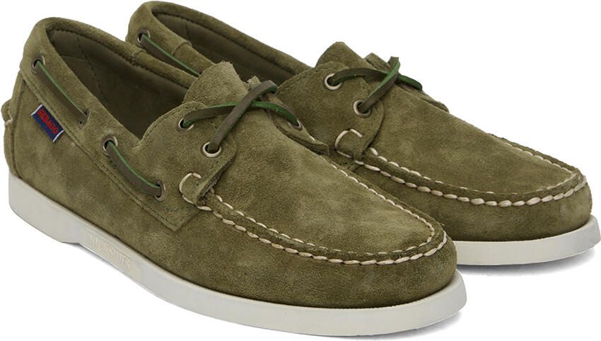 Sebago Green Portland Flesh Out Boat Shoes