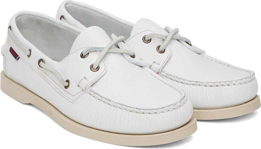 Sebago White Portland Martellato Boat Shoes