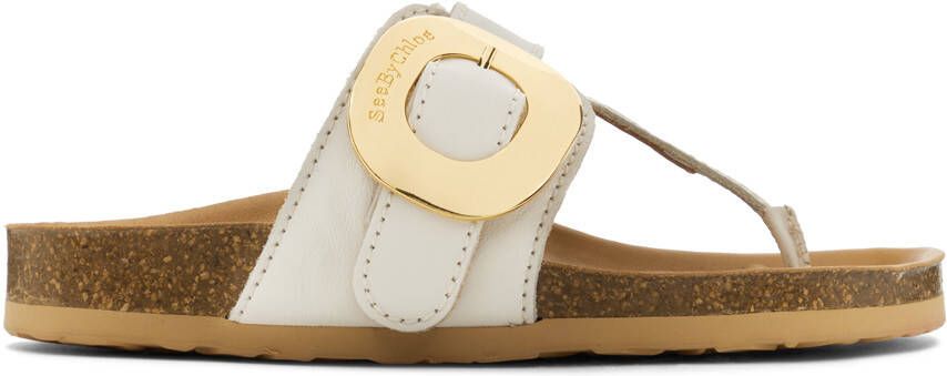 See by Chloé Beige Chany Fussbett Sandals - Picture 5