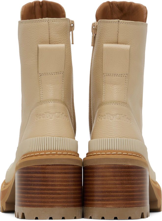 See by Chloé Beige Mahalia Ankle Boots - Picture 3