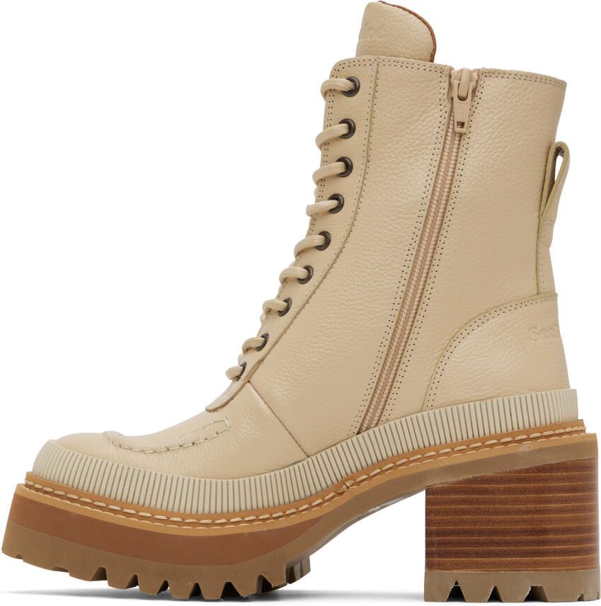 See by Chloé Beige Mahalia Ankle Boots - Picture 2