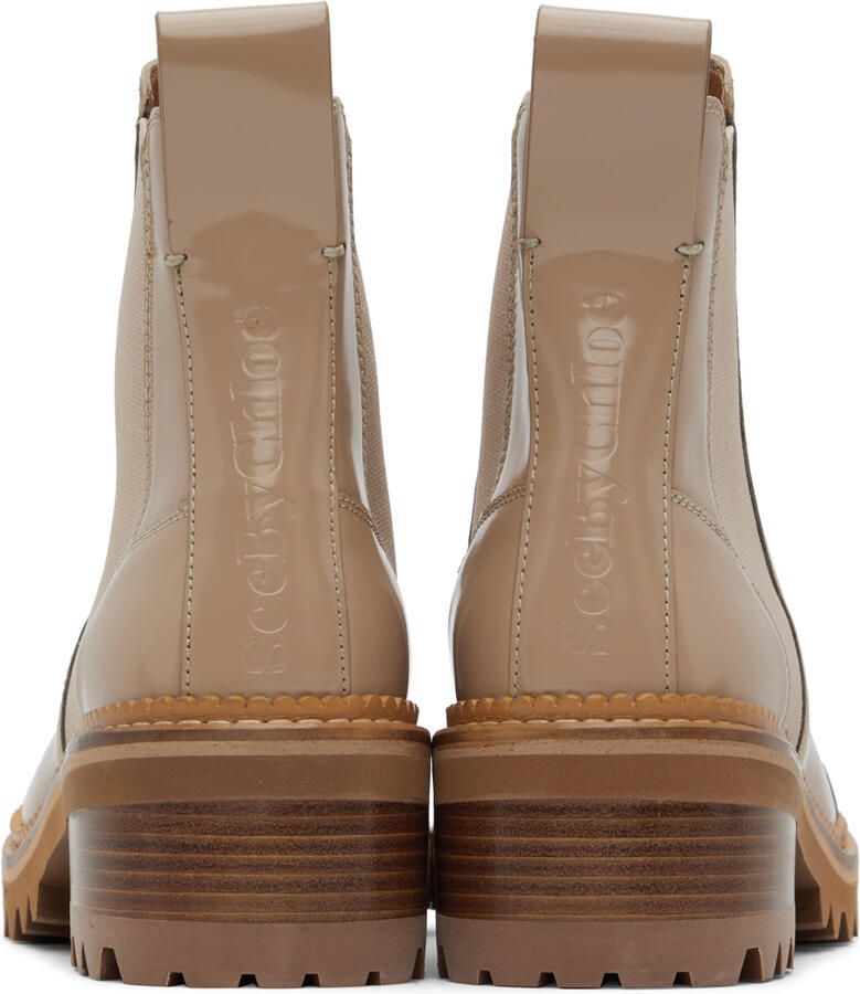 See by Chloé Beige Mallory Chelsea Boots