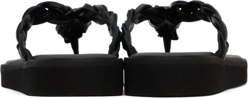 See by Chloé Black Braided Flat Sandals