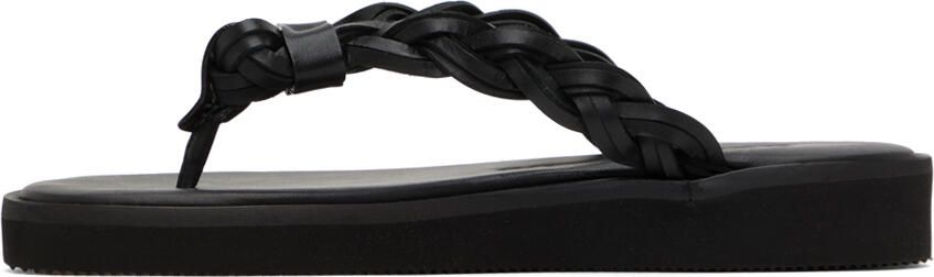 See by Chloé Black Braided Flat Sandals - Picture 3