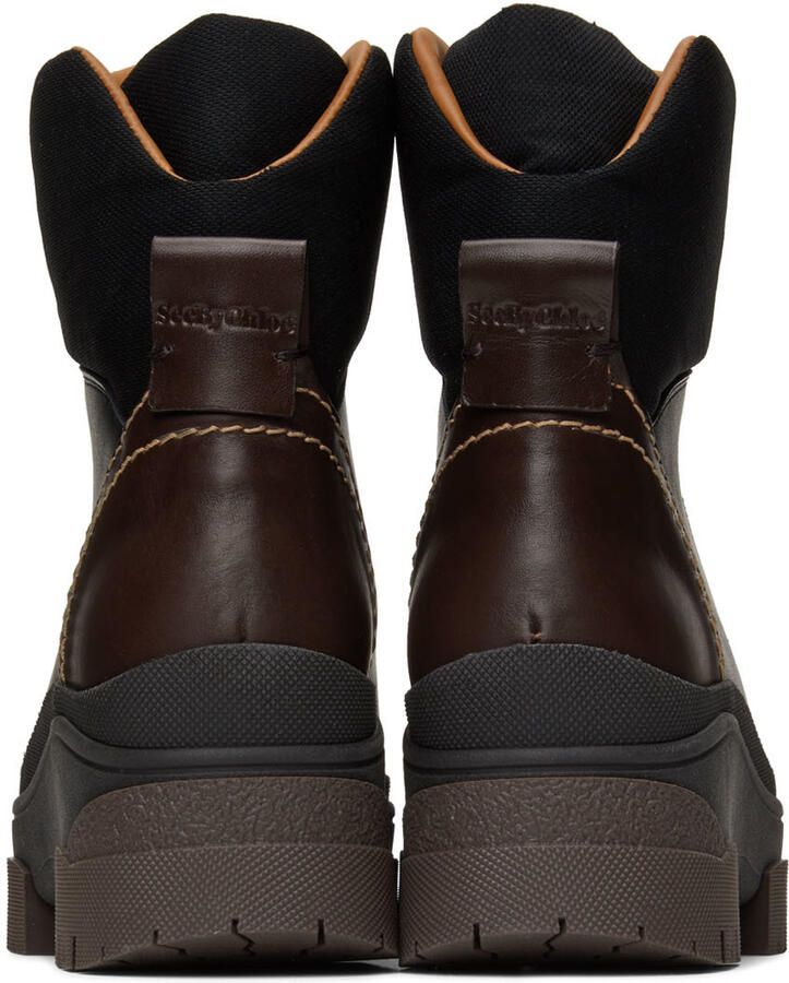 See by Chloé Black Cassidie Lace Up Ankle Boots - Picture 2