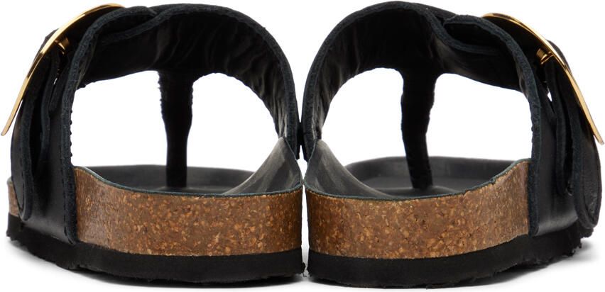 See by Chloé Black Chany Fussbett Thong Sandals