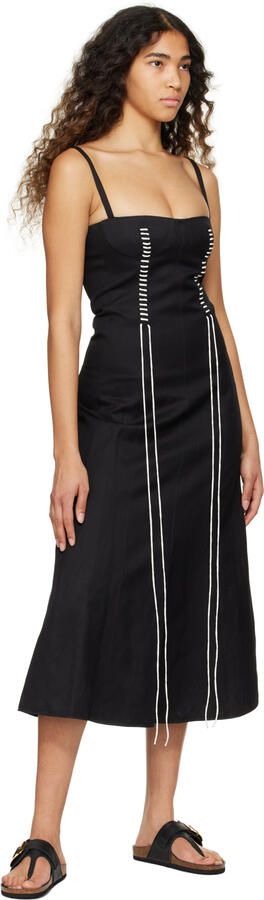 See by Chloé Black Chany Fussbett Thong Sandals - Picture 4