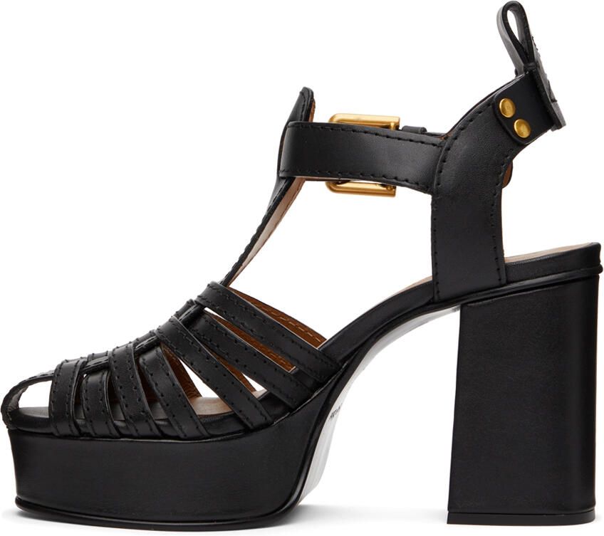 See by Chloé Black Cila Heeled Sandals - Picture 2