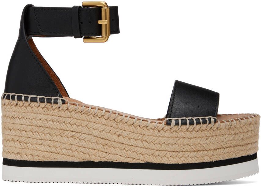 See by Chloé Black Glyn Espadrille Sandals - Picture 5