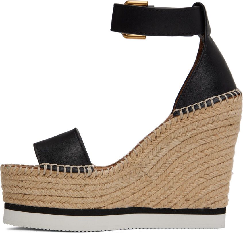 See by Chloé Black Glyn Espadrille Wedges - Picture 2