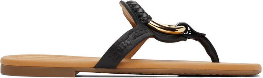 See by Chloé Black Hana Sandals - Picture 5