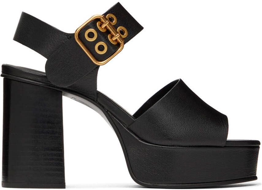 See by Chloé Black Lexy Heeled Sandals - Picture 5