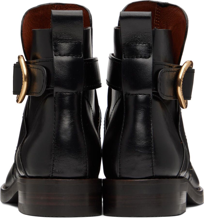 See by Chloé Black Lyna Ankle Boots