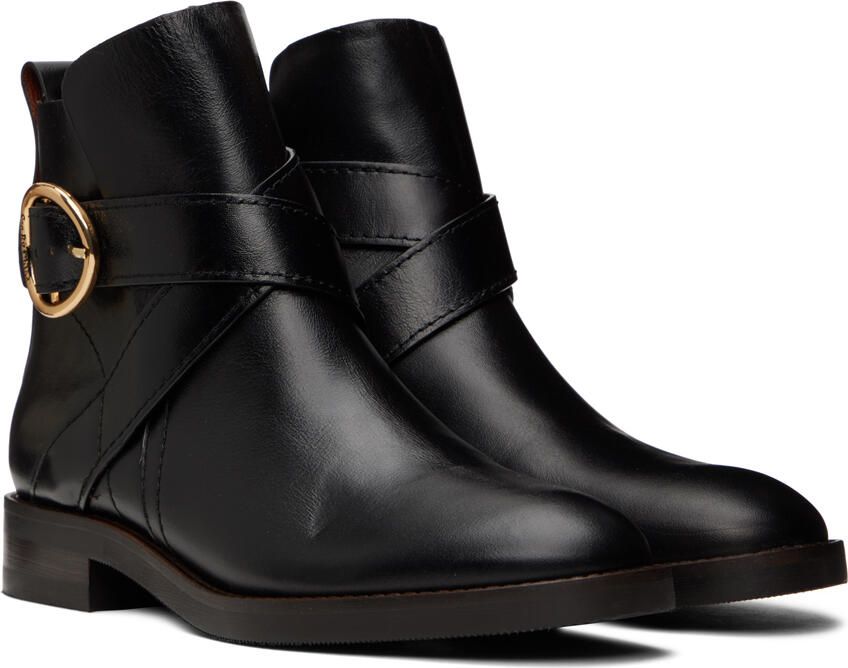 See by Chloé Black Lyna Ankle Boots - Picture 2