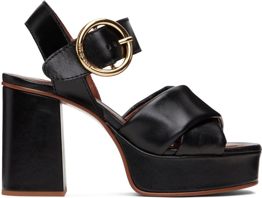 See by Chloé Black Lyna Heeled Sandals - Picture 5