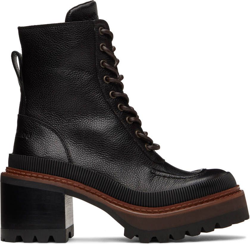 See by Chloé Black Mahalia Ankle Boots - Picture 5