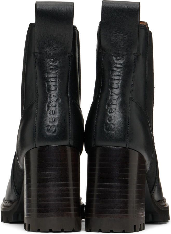 See by Chloé Black Mallory Ankle Boots - Picture 3