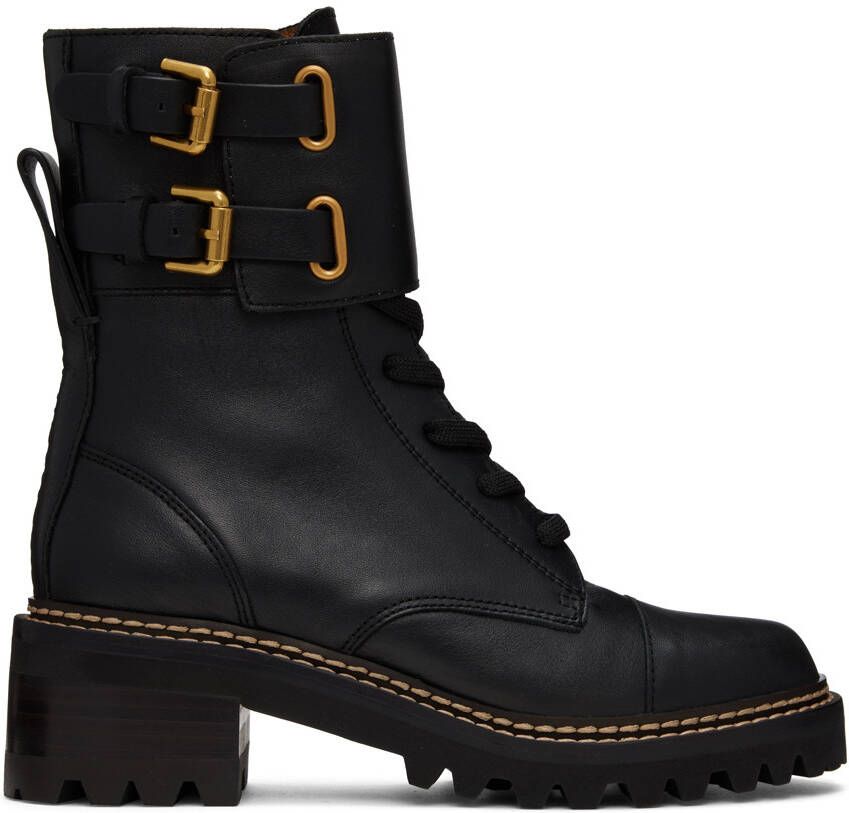 See by Chloé Black Mallory Boots - Picture 5