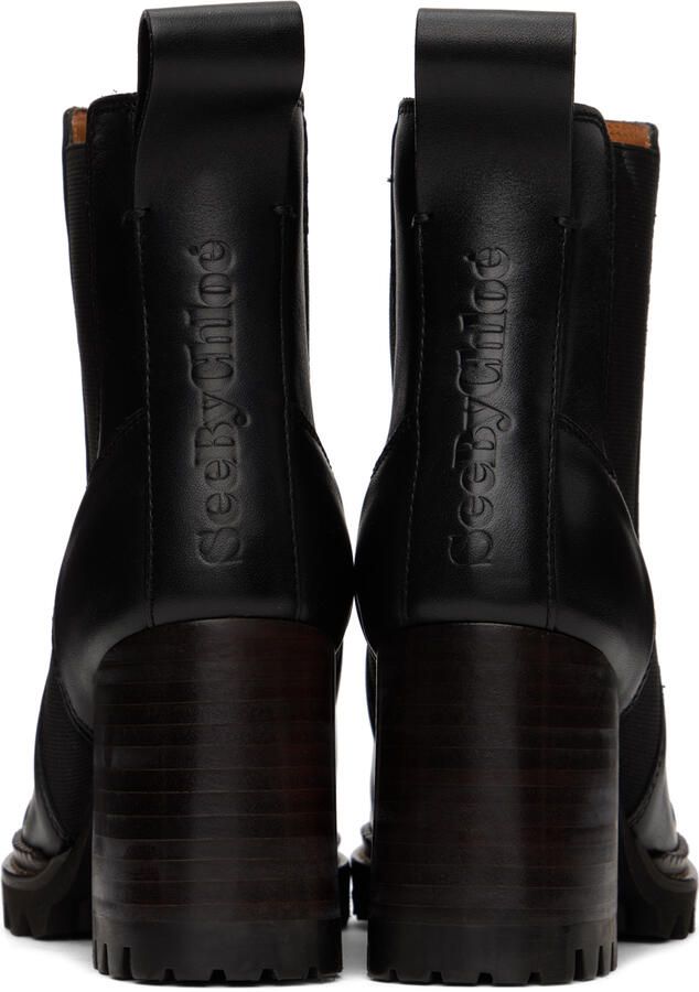 See by Chloé Black Mallory Chelsea Boots - Picture 3