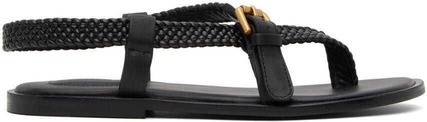 See by Chloé Black Nola Braided Sandals - Picture 5