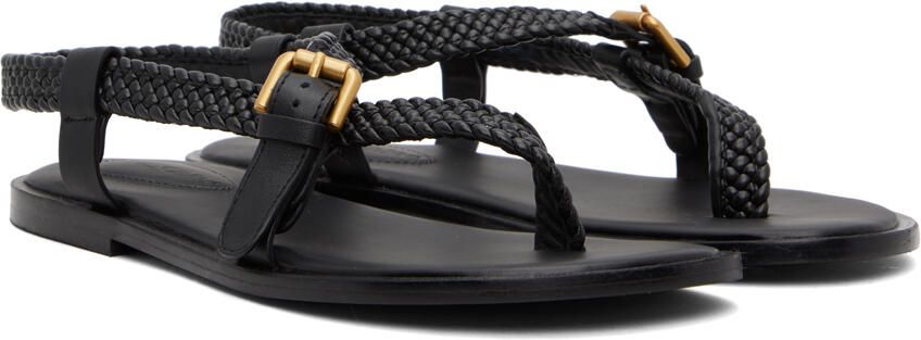 See by Chloé Black Nola Braided Sandals - Picture 2