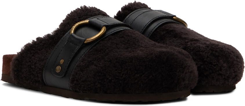 See by Chloé Brown Gema Shearling Mules - Picture 2