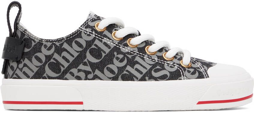 See by Chloé Gray Aryana Denim Sneakers - Picture 5