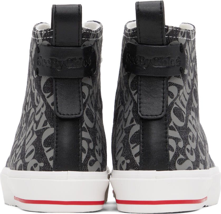See by Chloé Gray Aryana Denim Sneakers
