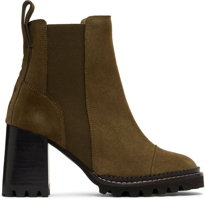 See by Chloé Khaki Mallory Ankle Boots - Picture 5