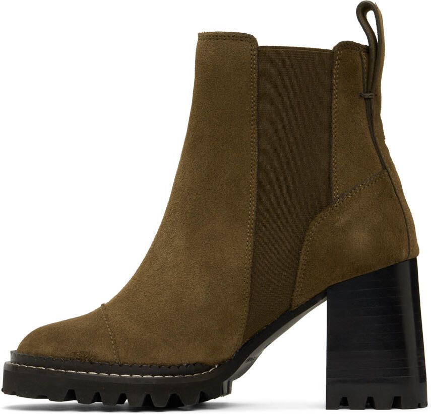 See by Chloé Khaki Mallory Ankle Boots - Picture 2