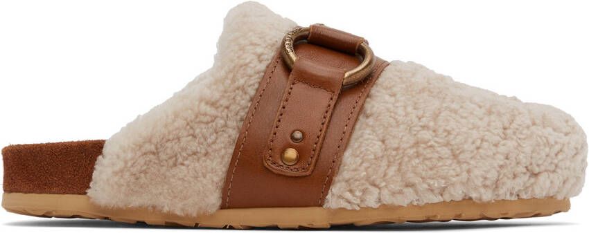 See by Chloé SSENSE Exclusive Beige Gema Slippers - Picture 5