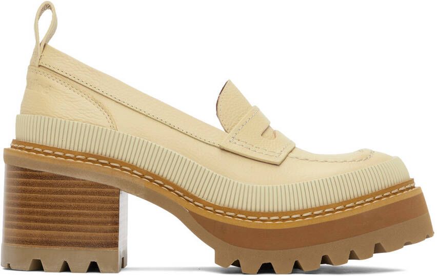 See by Chloé SSENSE Exclusive Beige Mahalia Loafers
