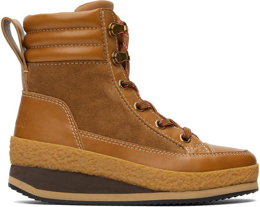 See by Chloé Tan Wedge Boots
