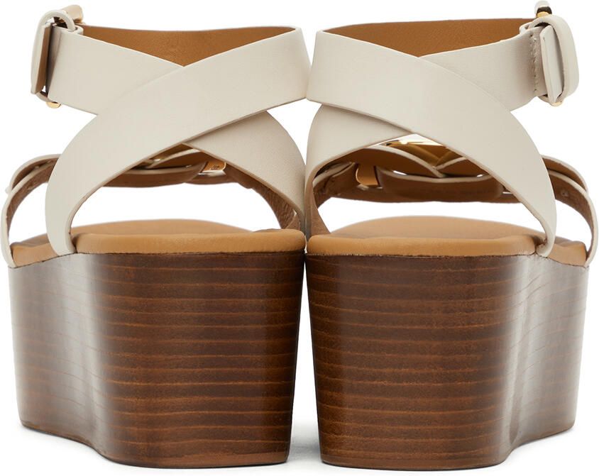See by Chloé White Chany Platform Sandals