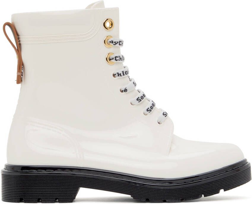 See by Chloé White Florrie Rain Boots