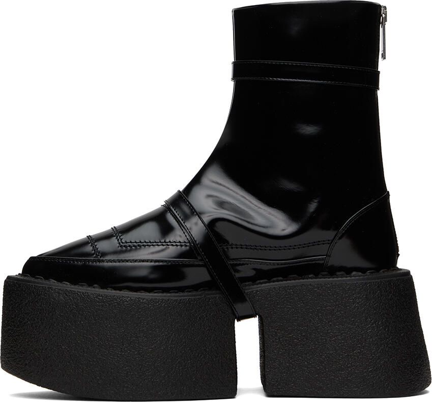 SHANG XIA SSENSE Exclusive Black Superstack Boots - Picture 2