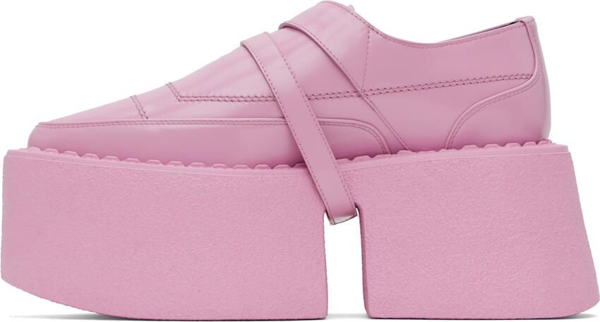 SHANG XIA SSENSE Exclusive Pink Superstack Oxfords - Picture 3