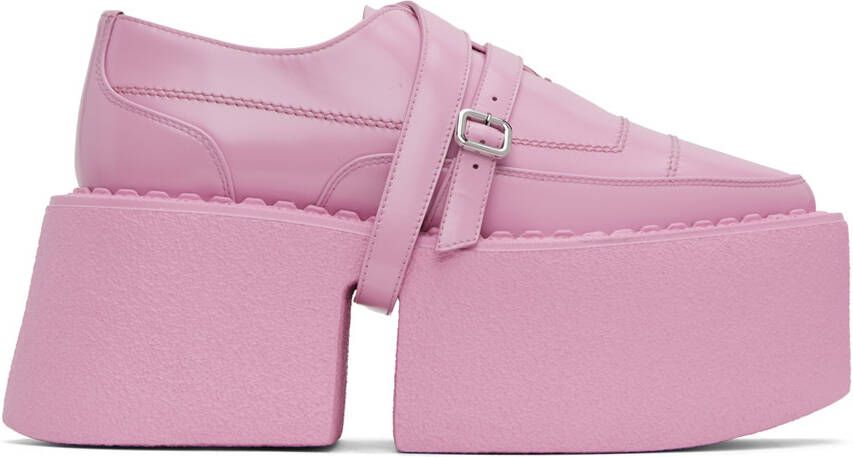 SHANG XIA SSENSE Exclusive Pink Superstack Oxfords - Picture 5