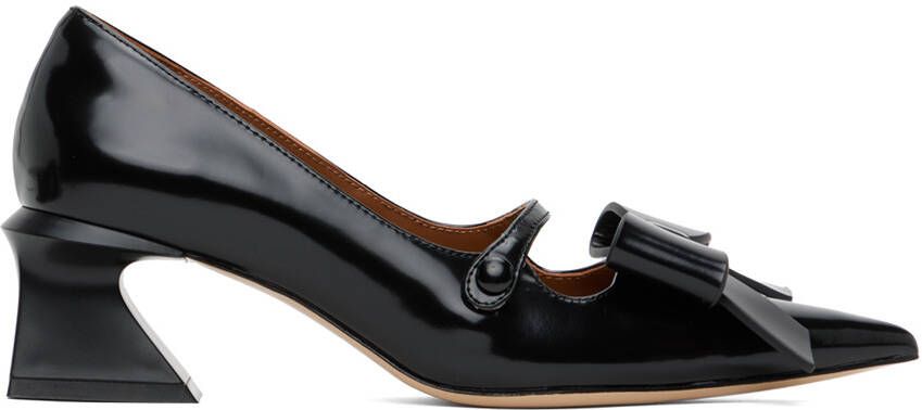 Shushu Tong Black Bow Heels - Picture 5